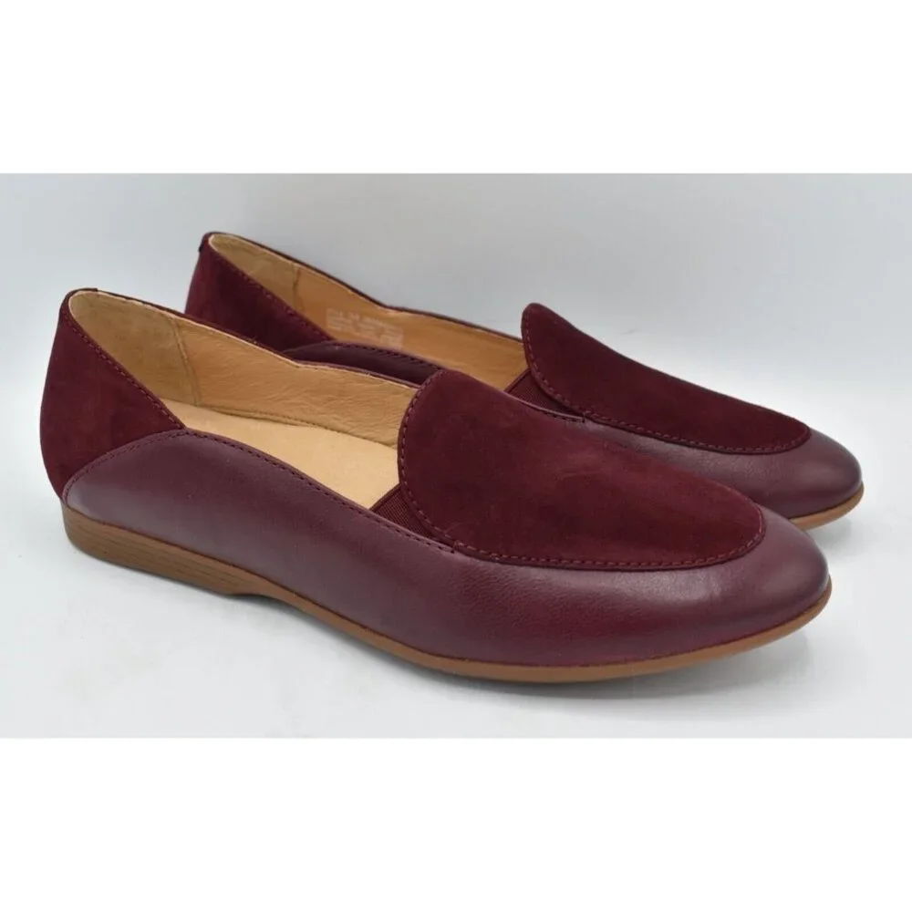Dansko Womens Size EU‎ 41 US 10.5-11 Lace Wine Leather Slip On Loafers Shoes